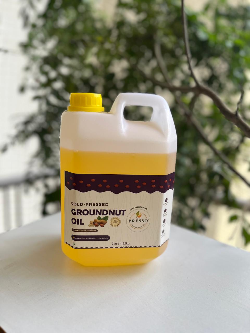 Cold Pressed Groundnut Oil( Peanut oil)-Cooking oil, Chekku oil,naturally extracted