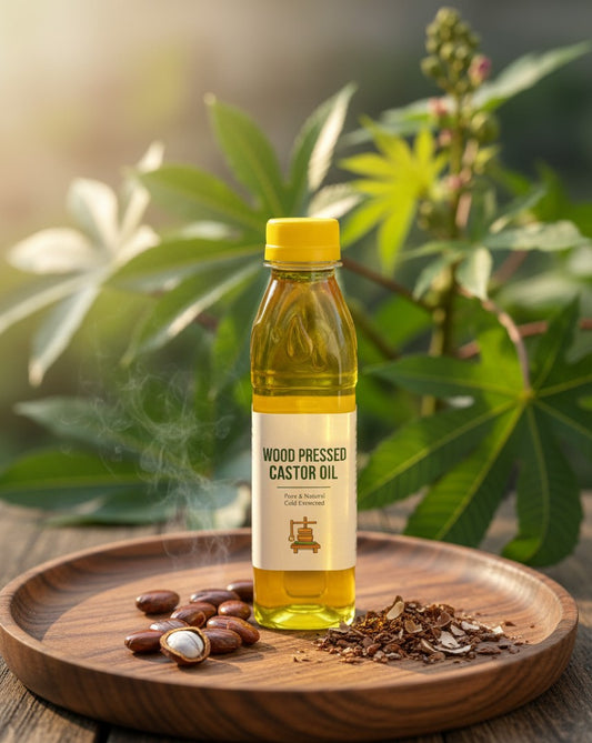 Wood pressed Castor oil- a natural moisturizer with therapeutic benefits