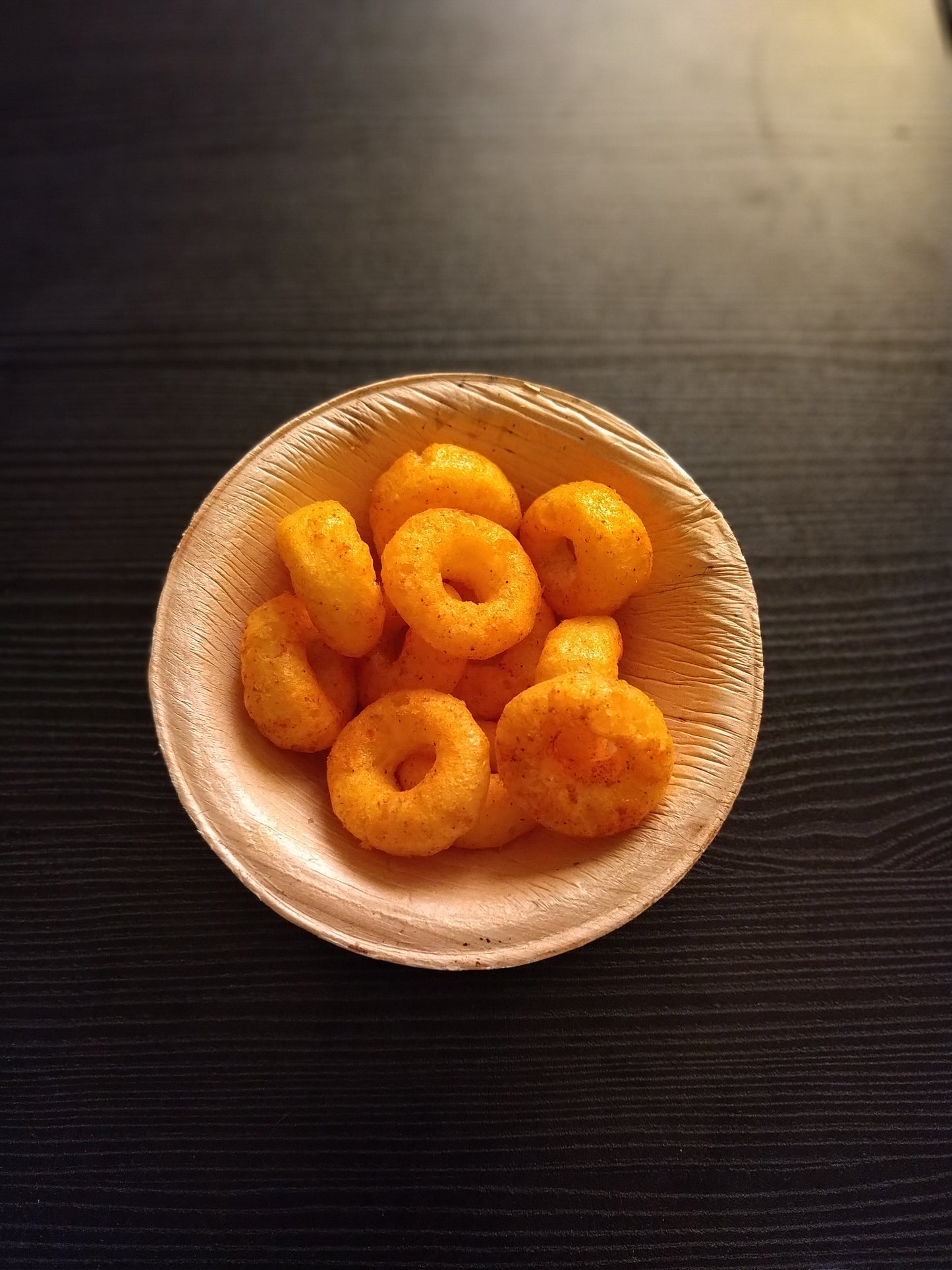 Chilly cheese rings,a baked snack 