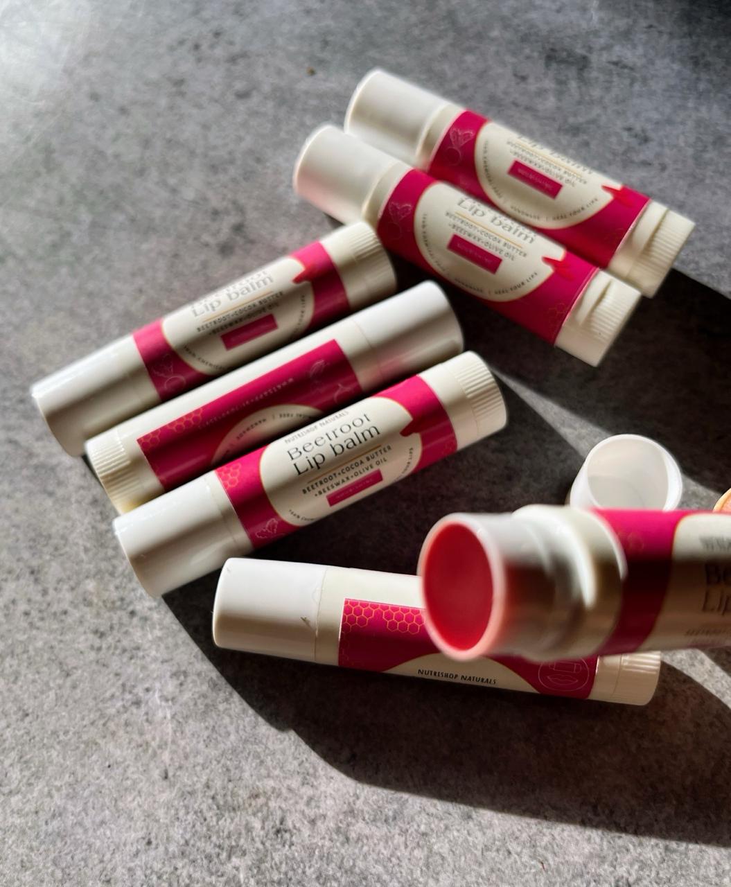 Beetroot Lip Balm: 100% Natural and Chemical-Free- enriched with pure Cocoa butter