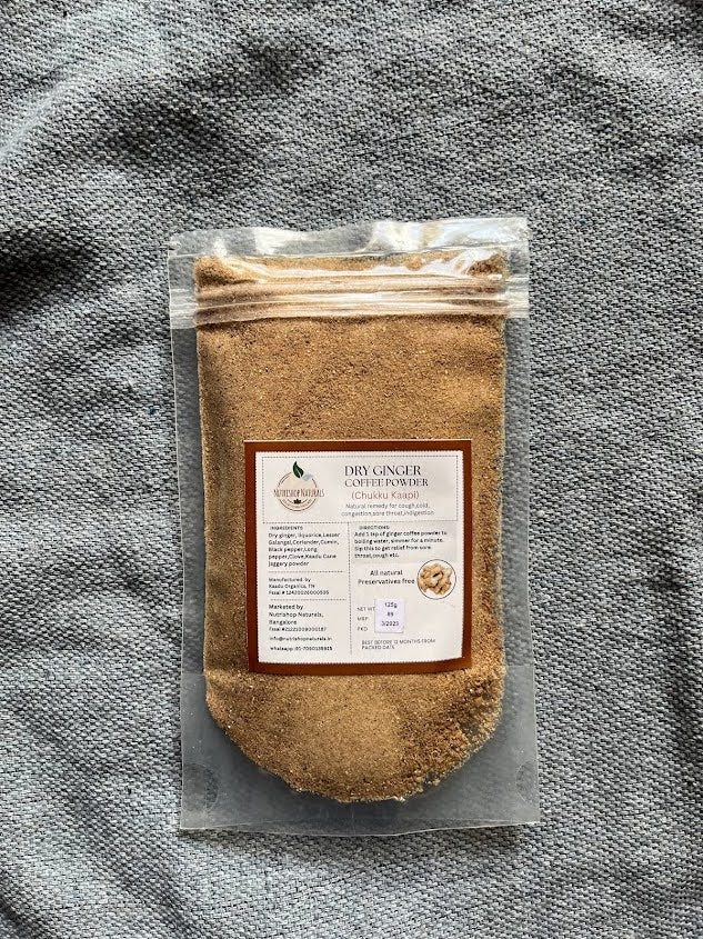 Herbal Dry Ginger Coffee Powder - Sukku Coffee, Your Traditional Remedy