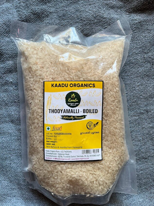 Thooyamalli White Parboiled Rice - Native rice-naturally grown