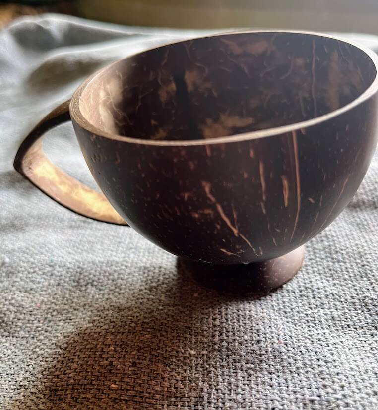 Tea cup made from coconut shells-Natural & Handmade product