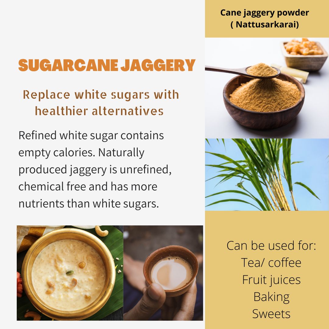 Chemical Residue Free Sugarcane Jaggery Powder(Traditional jaggery -Bella/Gur/Nattusarkarai)