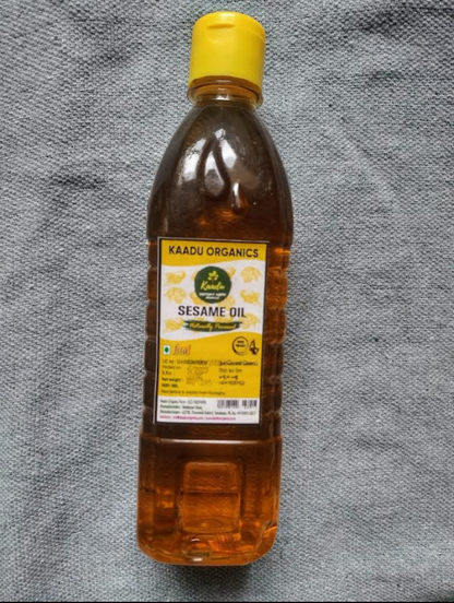 Pure Cold Pressed/Wood Pressed Sesame Oil - Rich in Flavor and Nutrients for Cooking and Wellness