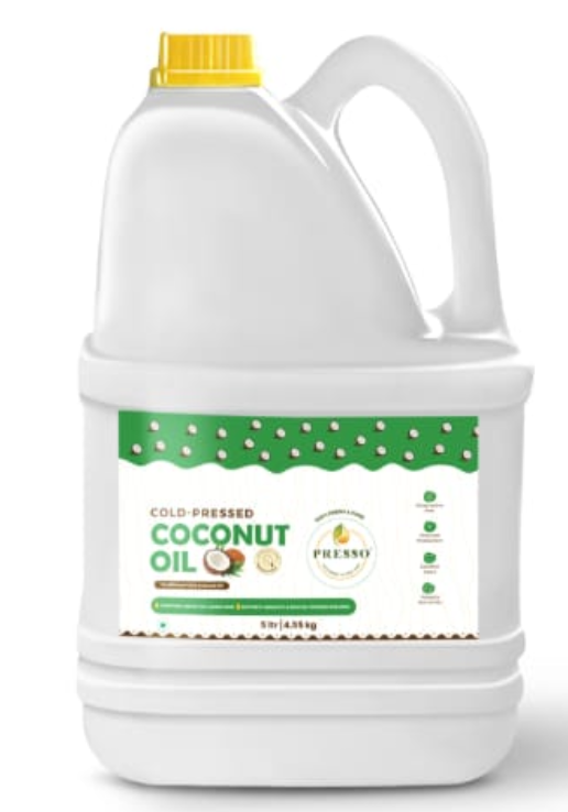 Cold Pressed Coconut Oil (Presso)- Chekku oil for cooking,haircare and skincare