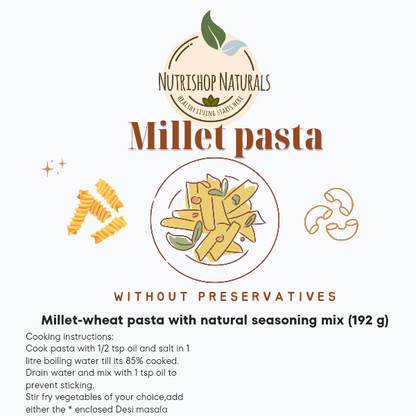 Millet Pasta - Healthy pasta with a blend of millet and whole wheat