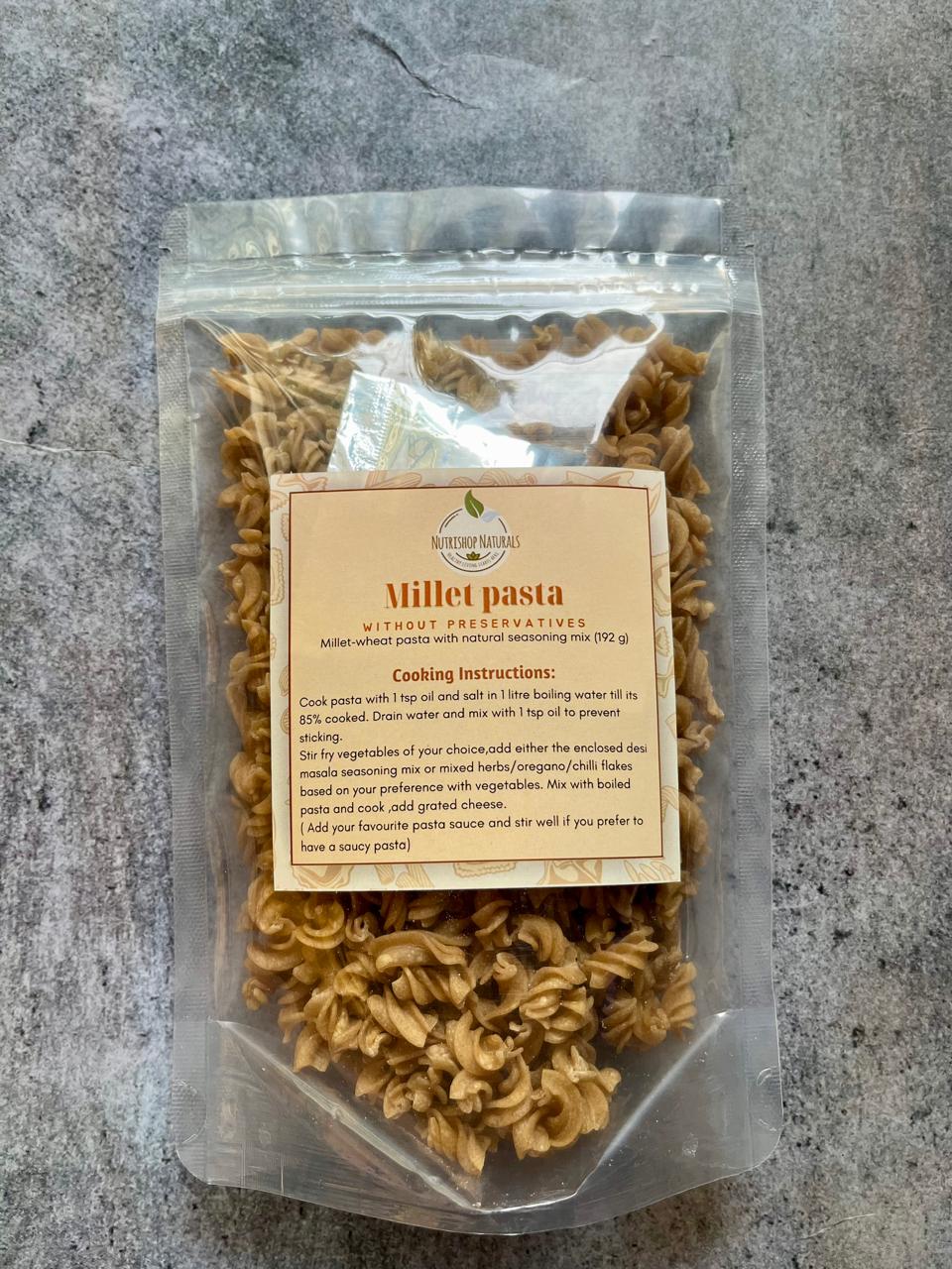 Millet Pasta - Healthy pasta with a blend of millet and whole wheat